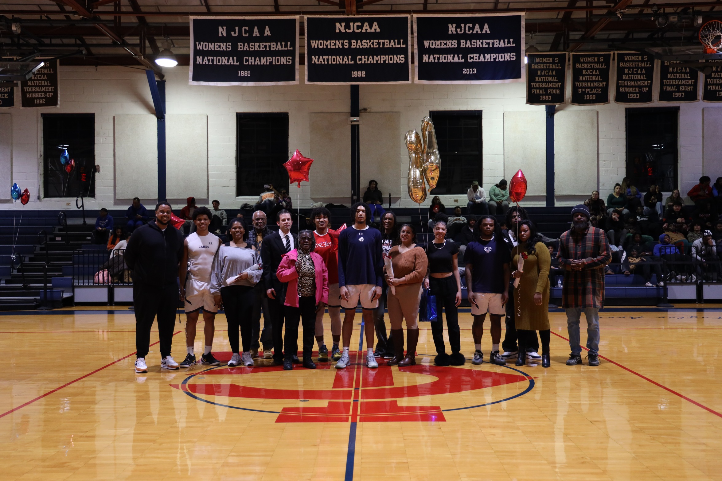 Men's Basketball Sophomore's pose before the game.