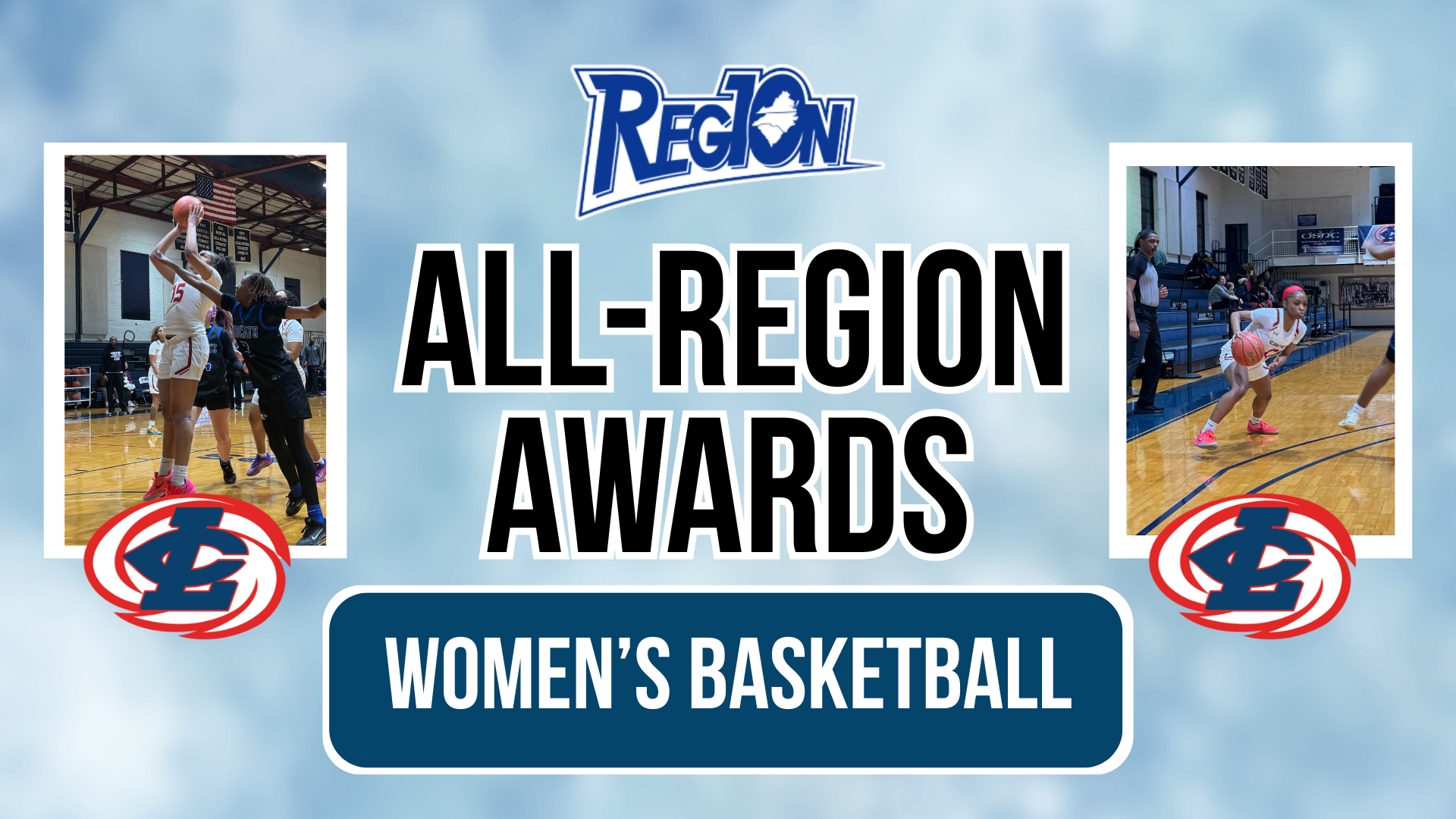 Graphic of Region 10 All-Region Awards for Women's Basketball